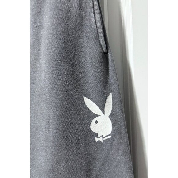 Playboy Bunny Graphic Joggers – Grey Acid Wash – Women’s Small – Trendy Retro - Picture 4 of 9